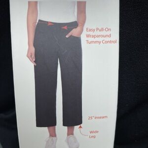 S.C.& CO. Womens S Wide Leg Pants Black Rayon Blend d1219